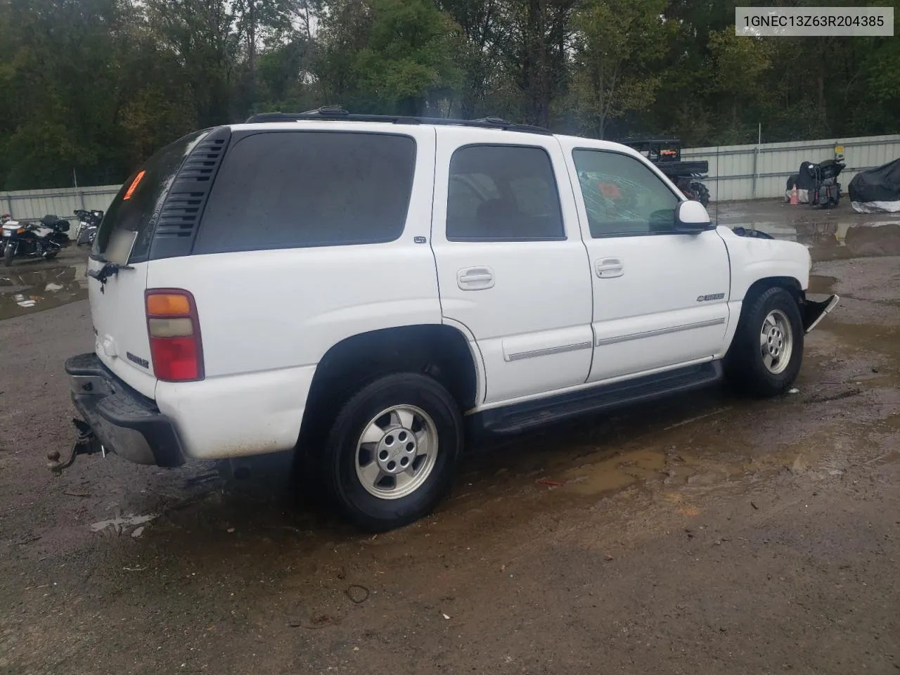 2003 Chevrolet Tahoe C1500 VIN: 1GNEC13Z63R204385 Lot: 80121054