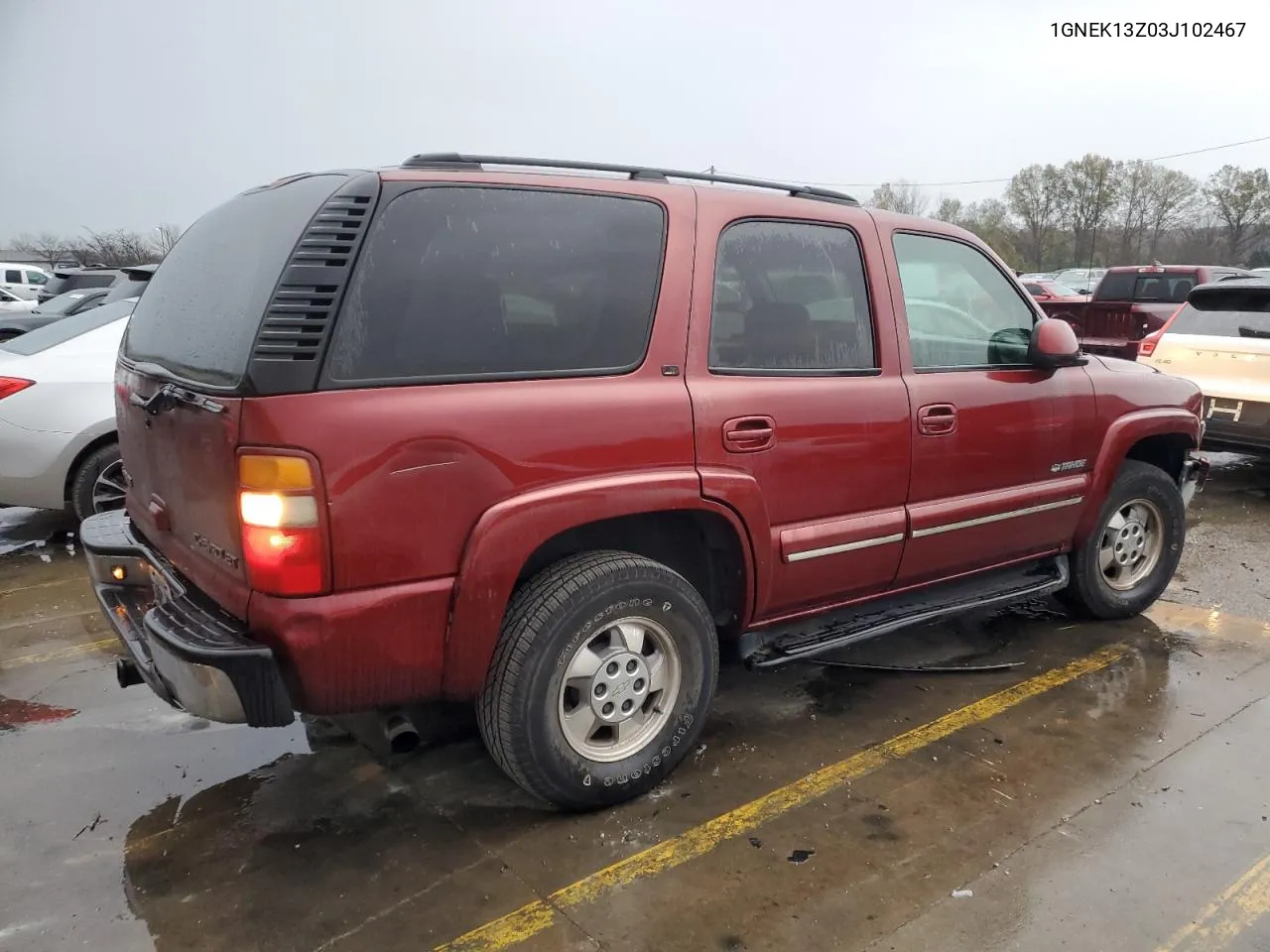 2003 Chevrolet Tahoe K1500 VIN: 1GNEK13Z03J102467 Lot: 80770814