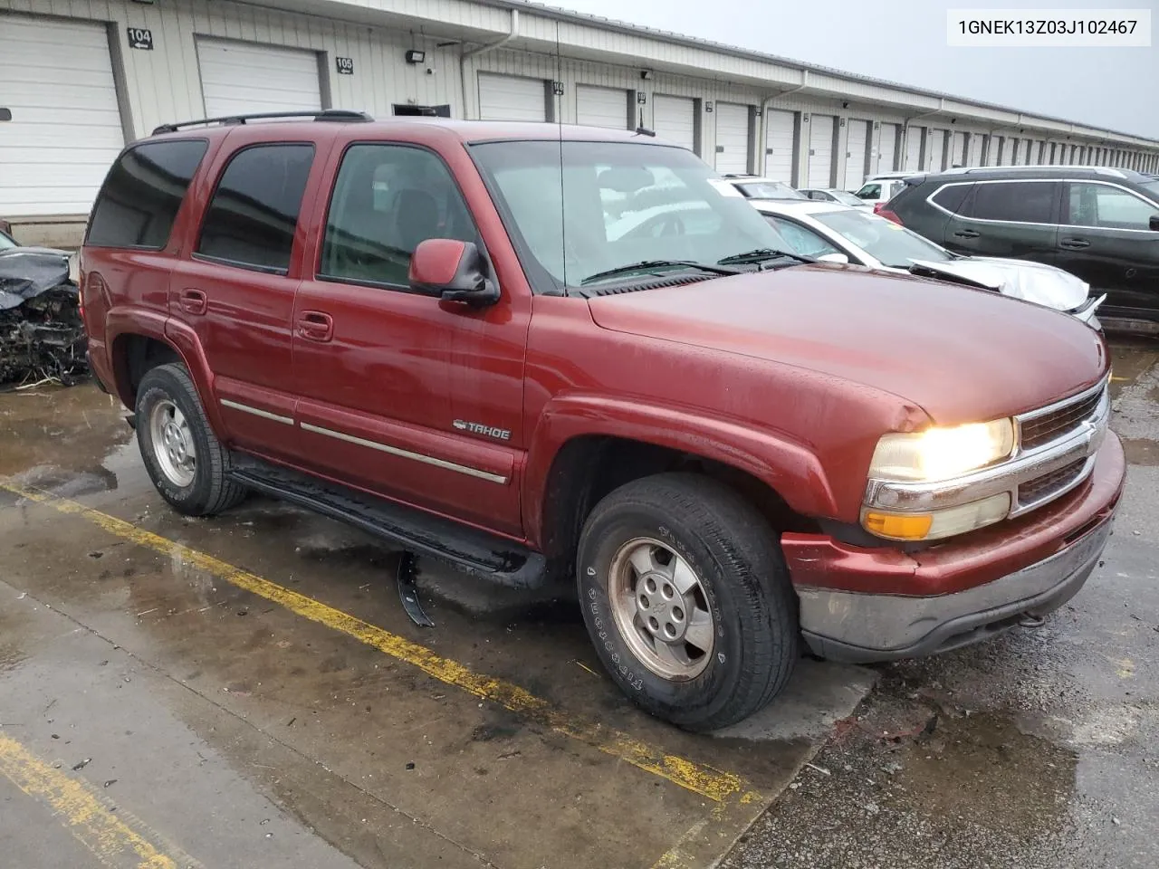 2003 Chevrolet Tahoe K1500 VIN: 1GNEK13Z03J102467 Lot: 80770814