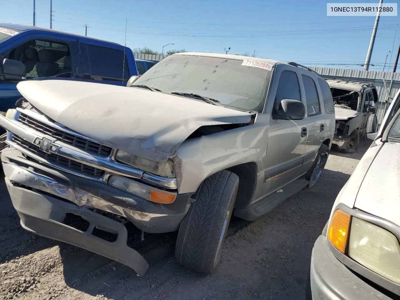 2004 Chevrolet Tahoe C1500 VIN: 1GNEC13T94R112880 Lot: 71136284