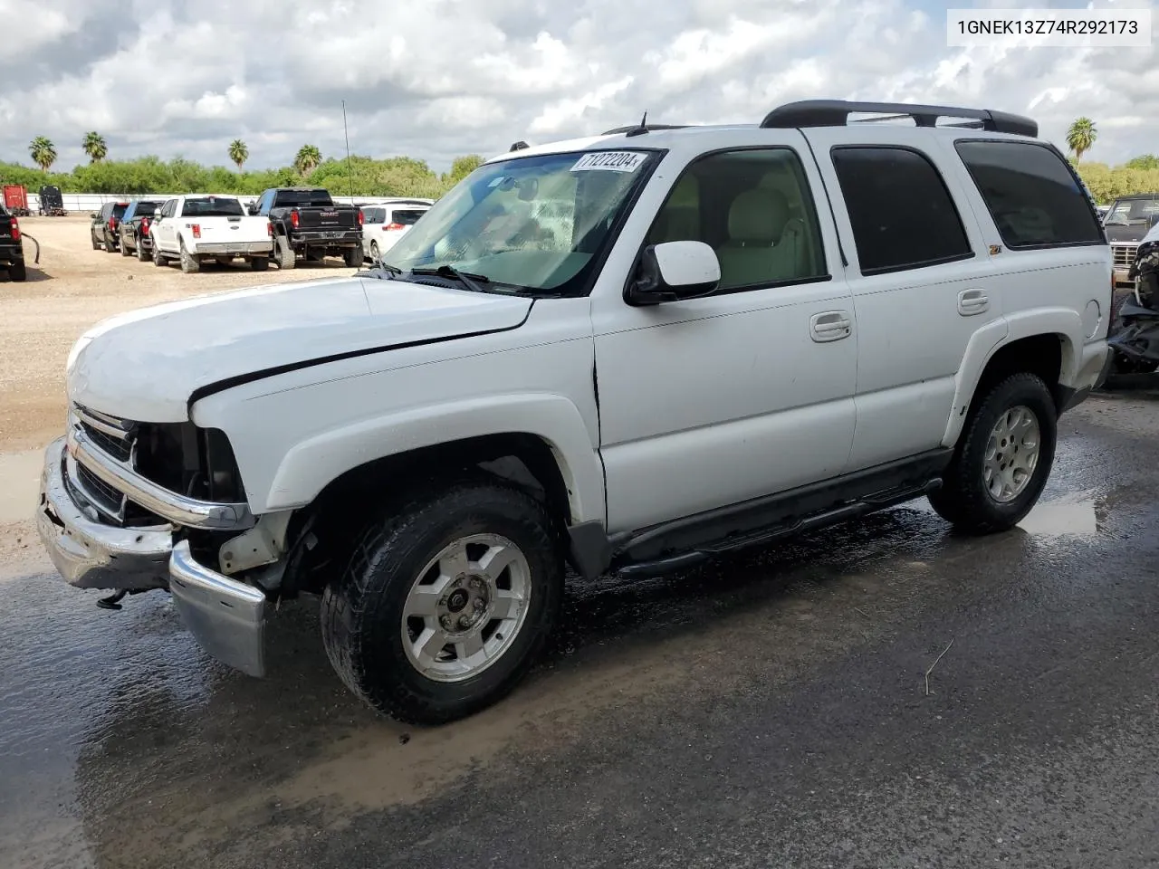 2004 Chevrolet Tahoe K1500 VIN: 1GNEK13Z74R292173 Lot: 71272204