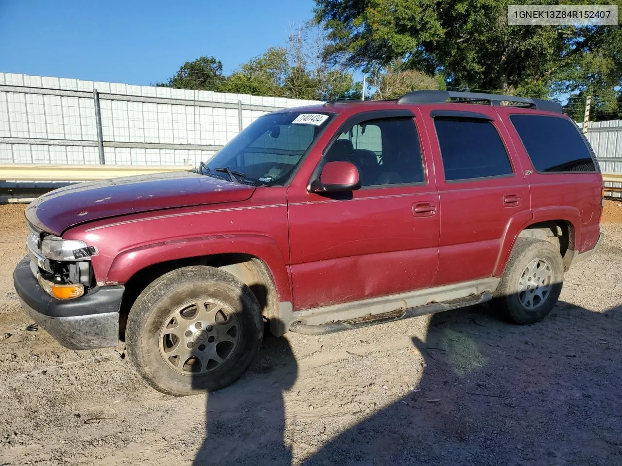 2004 Chevrolet Tahoe K1500 VIN: 1GNEK13Z84R152407 Lot: 71401434