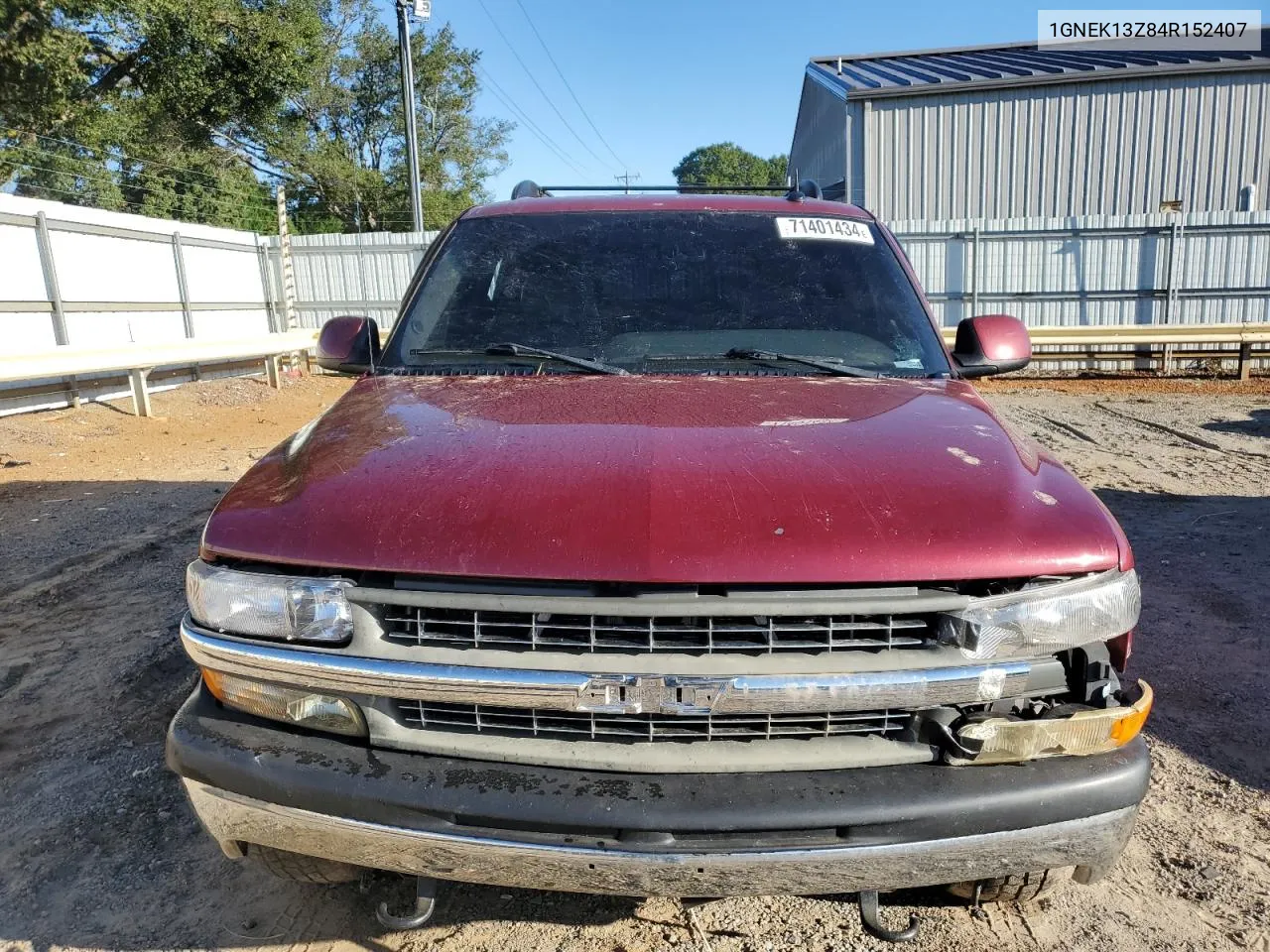 2004 Chevrolet Tahoe K1500 VIN: 1GNEK13Z84R152407 Lot: 71401434