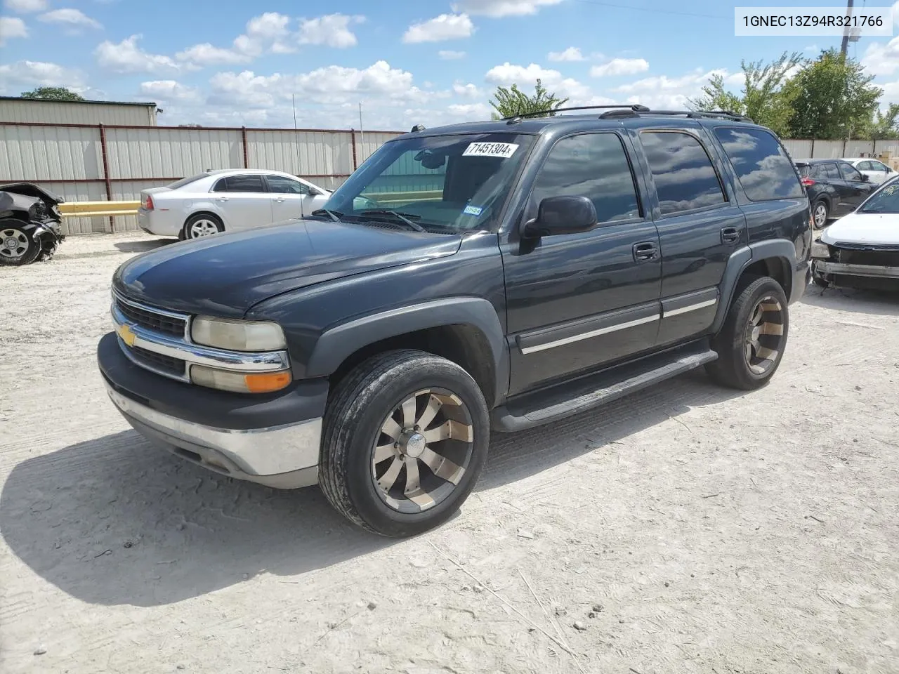 2004 Chevrolet Tahoe C1500 VIN: 1GNEC13Z94R321766 Lot: 71451304