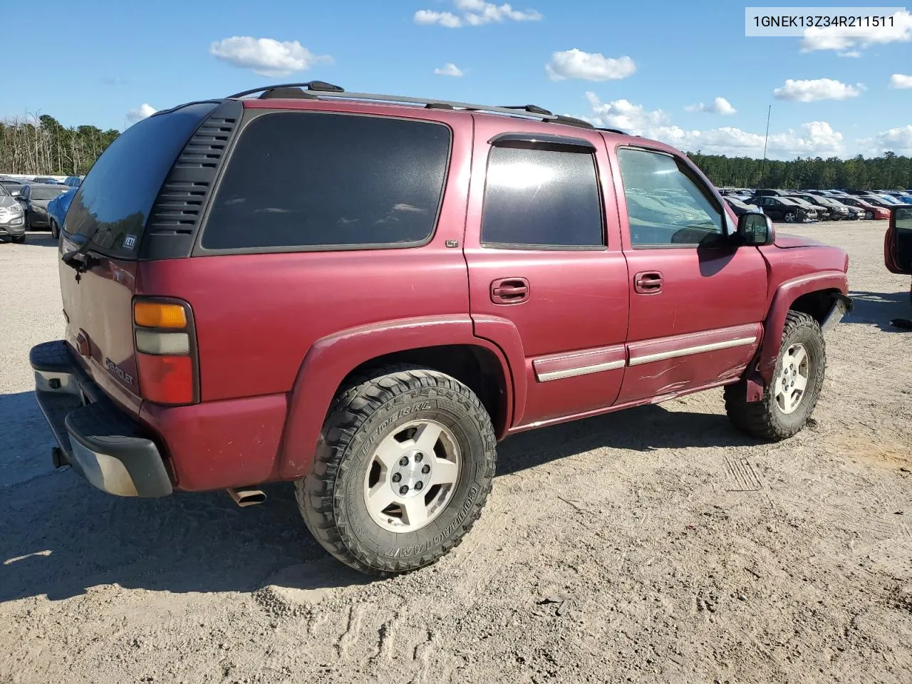 2004 Chevrolet Tahoe K1500 VIN: 1GNEK13Z34R211511 Lot: 74250964