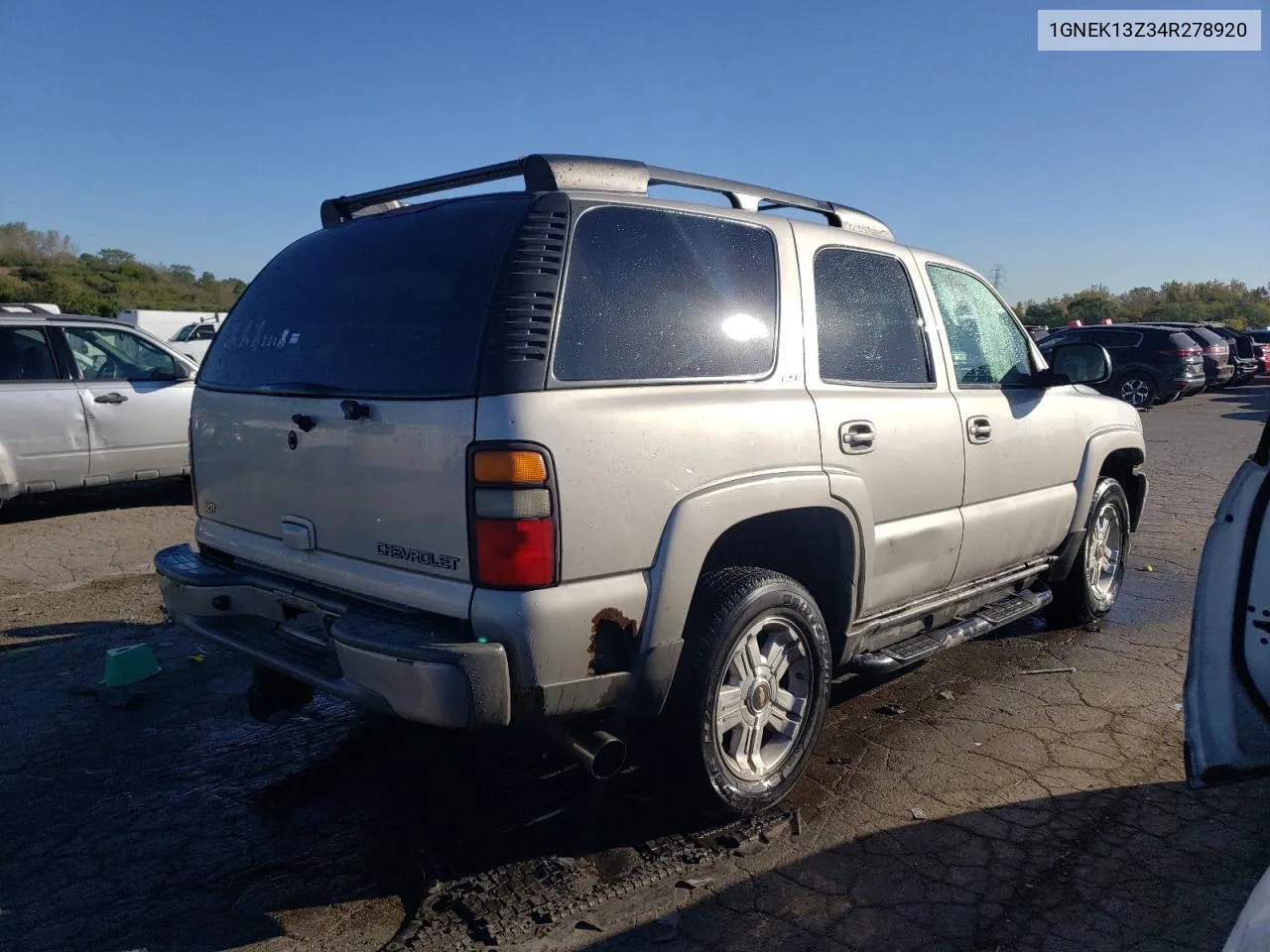 2004 Chevrolet Tahoe K1500 VIN: 1GNEK13Z34R278920 Lot: 74607434