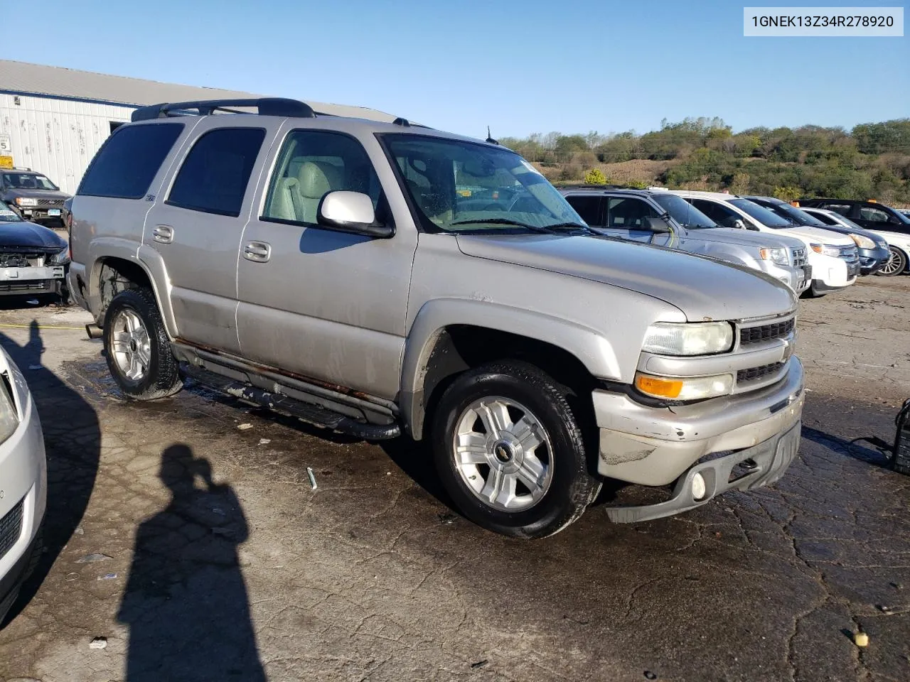 2004 Chevrolet Tahoe K1500 VIN: 1GNEK13Z34R278920 Lot: 74607434