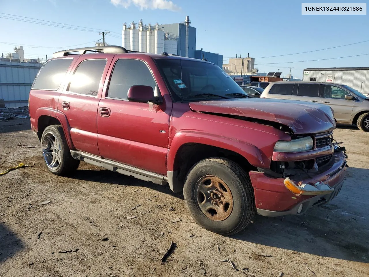 2004 Chevrolet Tahoe K1500 VIN: 1GNEK13Z44R321886 Lot: 74615084