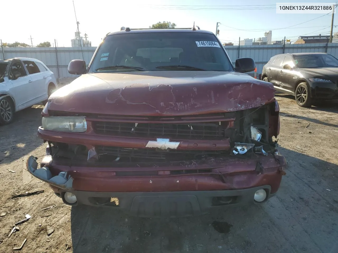 2004 Chevrolet Tahoe K1500 VIN: 1GNEK13Z44R321886 Lot: 74615084