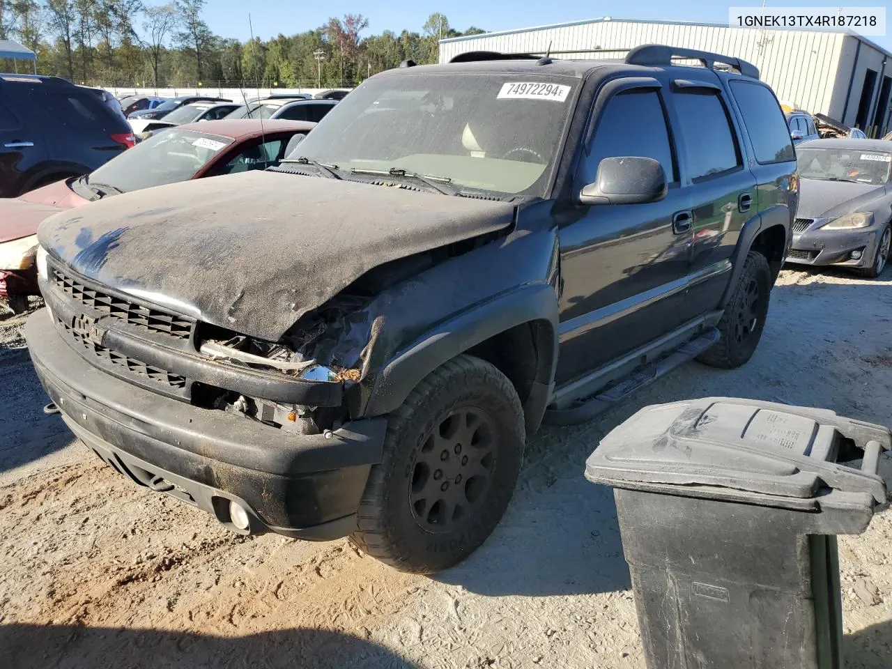 2004 Chevrolet Tahoe K1500 VIN: 1GNEK13TX4R187218 Lot: 74972294