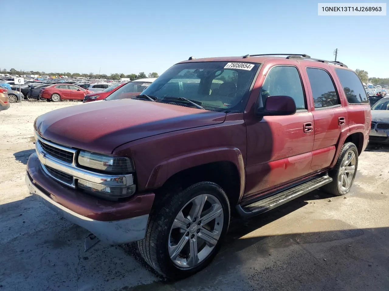 2004 Chevrolet Tahoe K1500 VIN: 1GNEK13T14J268963 Lot: 75050654