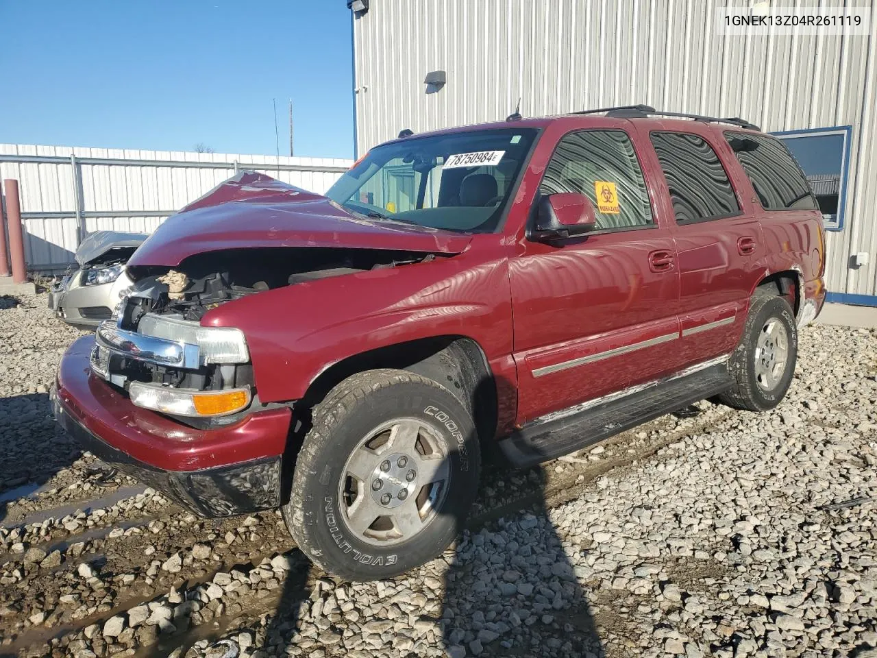 2004 Chevrolet Tahoe K1500 VIN: 1GNEK13Z04R261119 Lot: 78750984