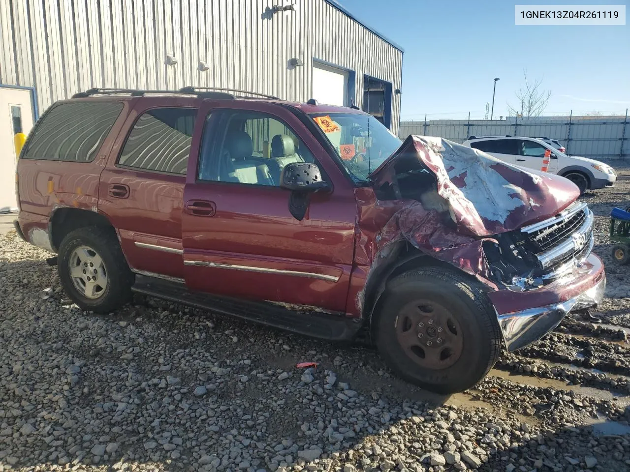 2004 Chevrolet Tahoe K1500 VIN: 1GNEK13Z04R261119 Lot: 78750984