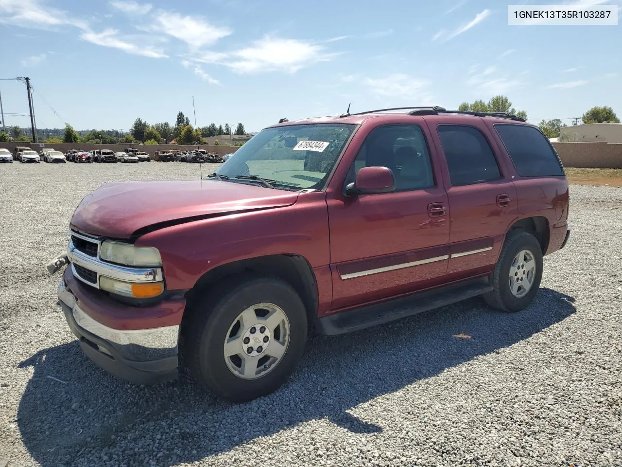 2005 Chevrolet Tahoe K1500 VIN: 1GNEK13T35R103287 Lot: 67884344