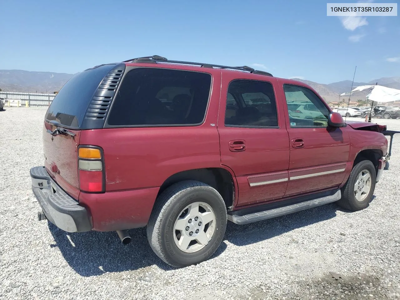 2005 Chevrolet Tahoe K1500 VIN: 1GNEK13T35R103287 Lot: 67884344