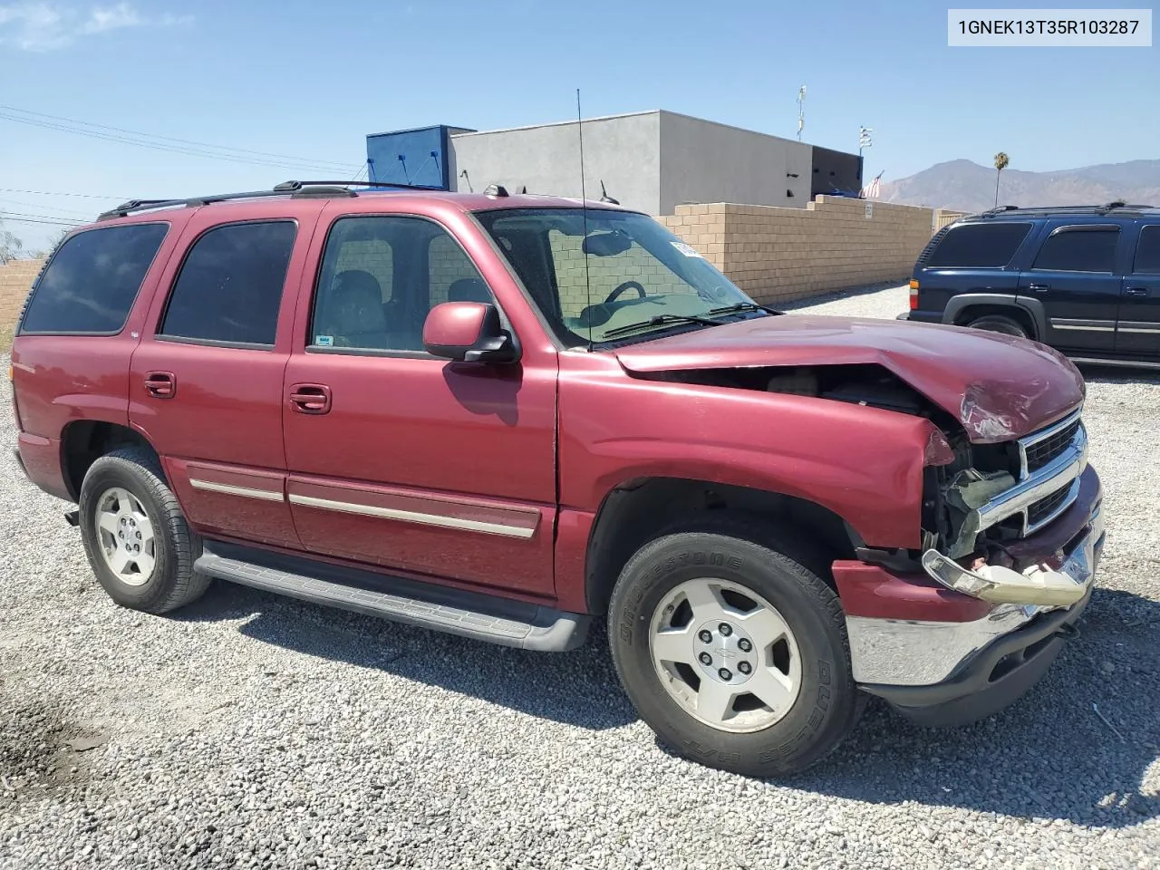 2005 Chevrolet Tahoe K1500 VIN: 1GNEK13T35R103287 Lot: 67884344