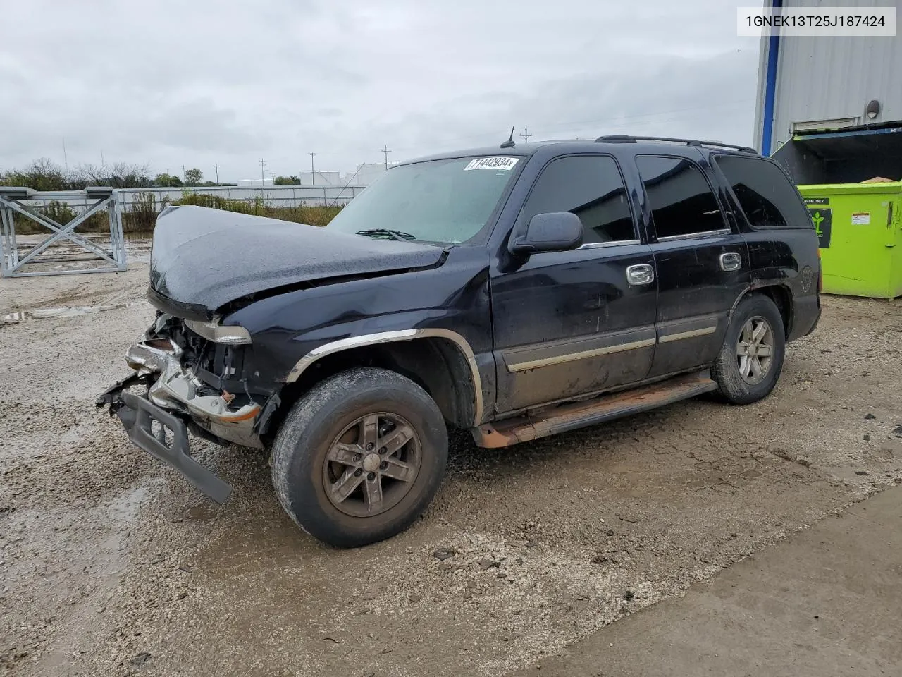 2005 Chevrolet Tahoe K1500 VIN: 1GNEK13T25J187424 Lot: 71442934