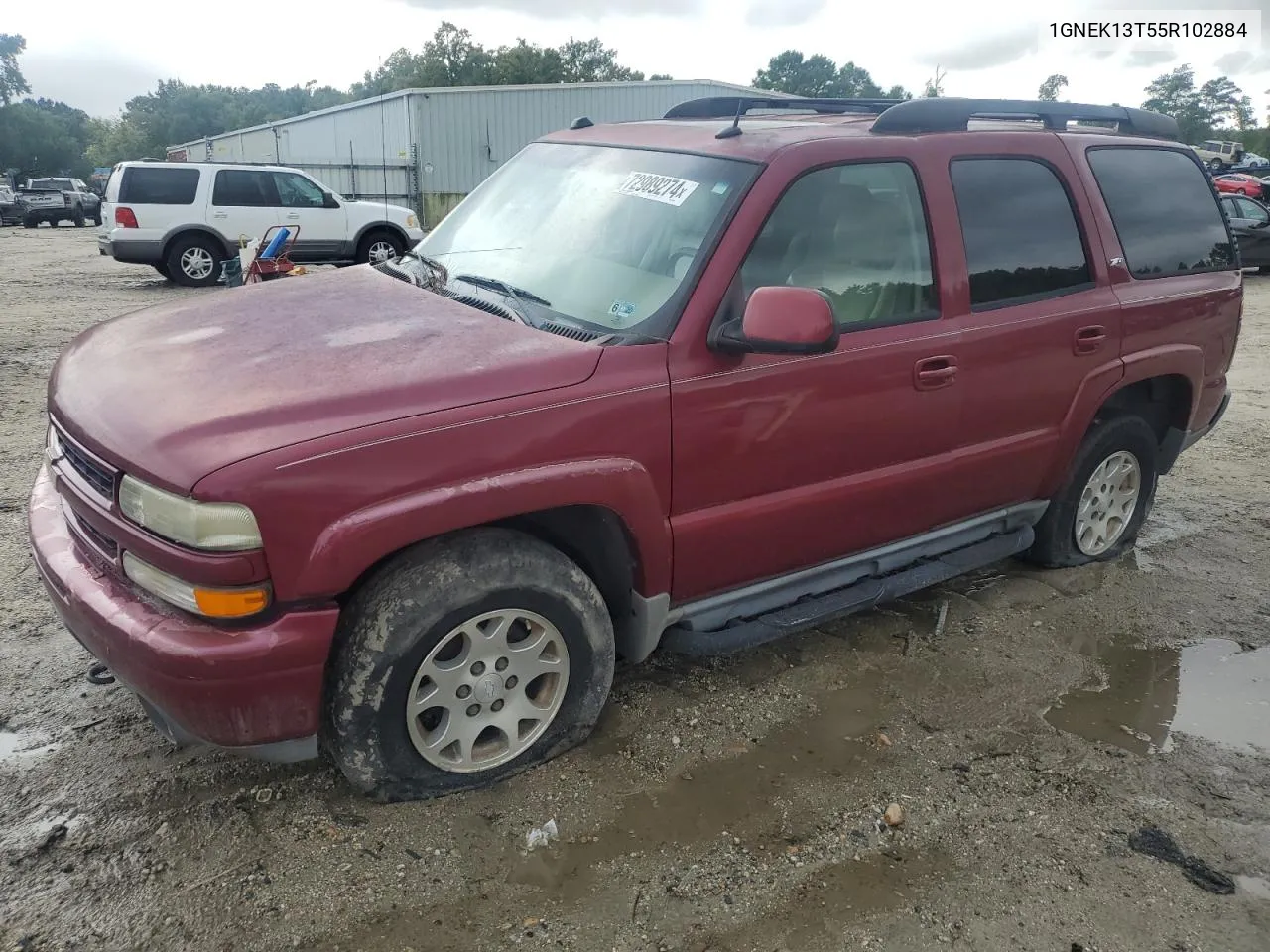 2005 Chevrolet Tahoe K1500 VIN: 1GNEK13T55R102884 Lot: 72989274