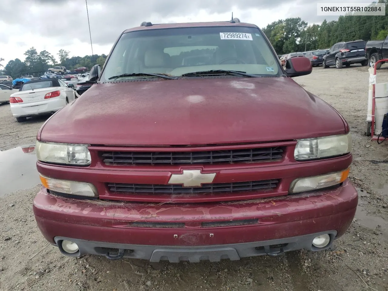 2005 Chevrolet Tahoe K1500 VIN: 1GNEK13T55R102884 Lot: 72989274