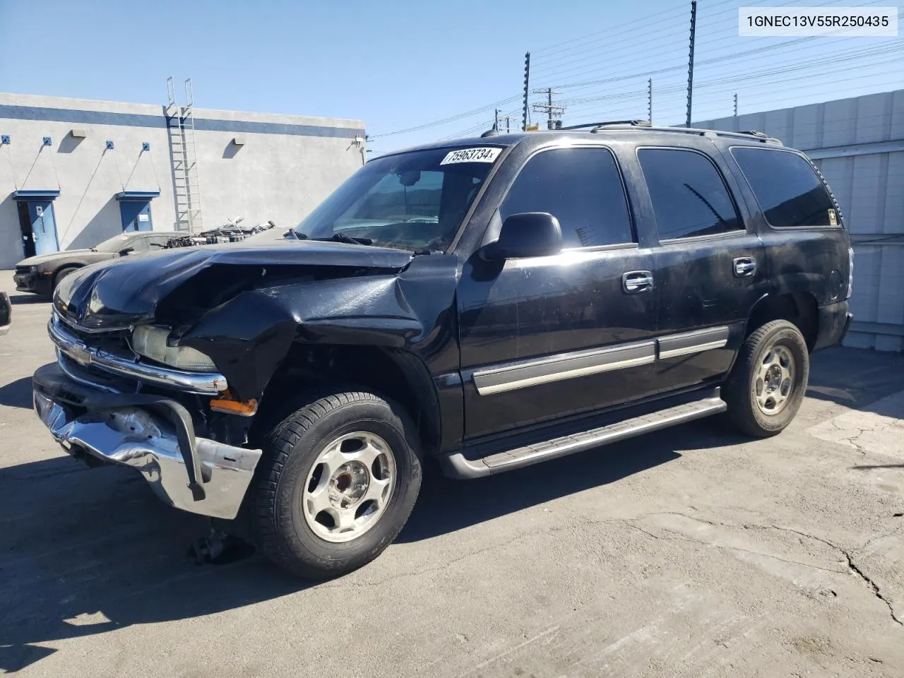 2005 Chevrolet Tahoe C1500 VIN: 1GNEC13V55R250435 Lot: 75963734