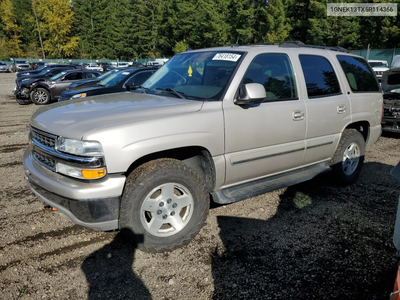 2005 Chevrolet Tahoe K1500 VIN: 1GNEK13TX5R114366 Lot: 76418154