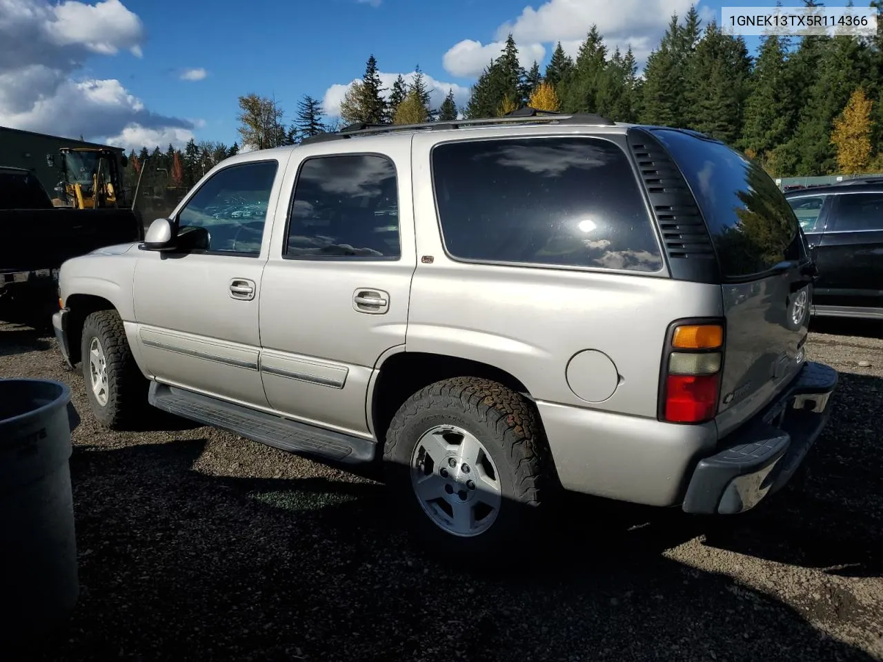 2005 Chevrolet Tahoe K1500 VIN: 1GNEK13TX5R114366 Lot: 76418154