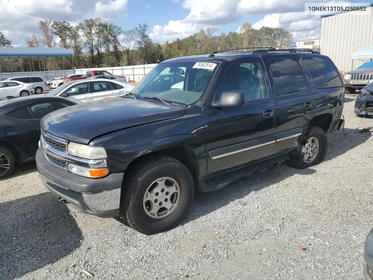 2005 Chevrolet Tahoe K1500 VIN: 1GNEK13T05J250553 Lot: 78362514