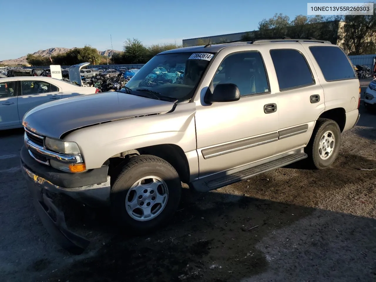 2005 Chevrolet Tahoe C1500 VIN: 1GNEC13V55R260303 Lot: 78643614