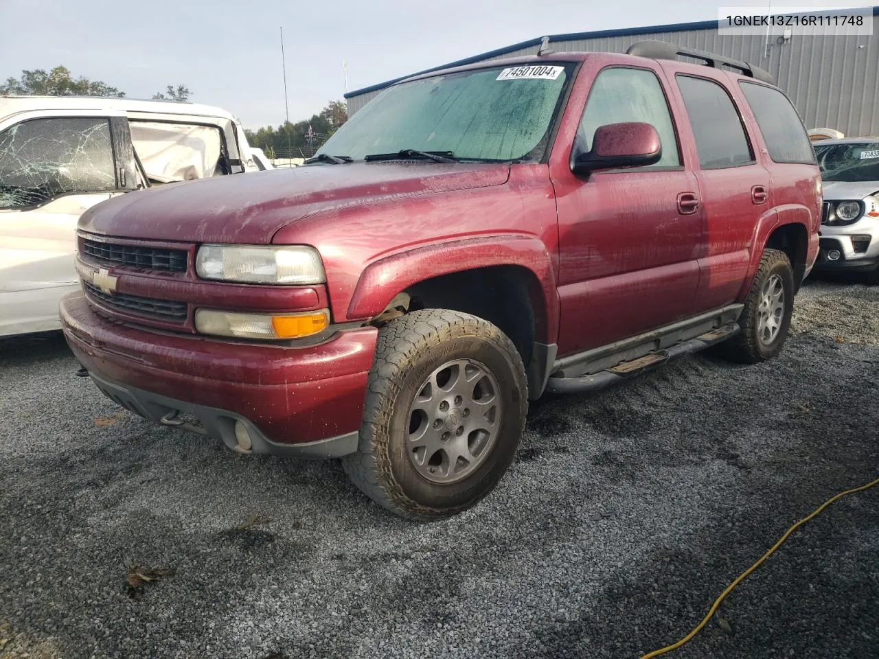 2006 Chevrolet Tahoe K1500 VIN: 1GNEK13Z16R111748 Lot: 74501004