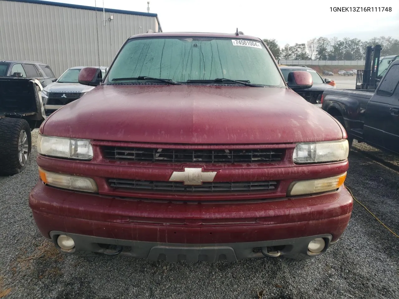 2006 Chevrolet Tahoe K1500 VIN: 1GNEK13Z16R111748 Lot: 74501004