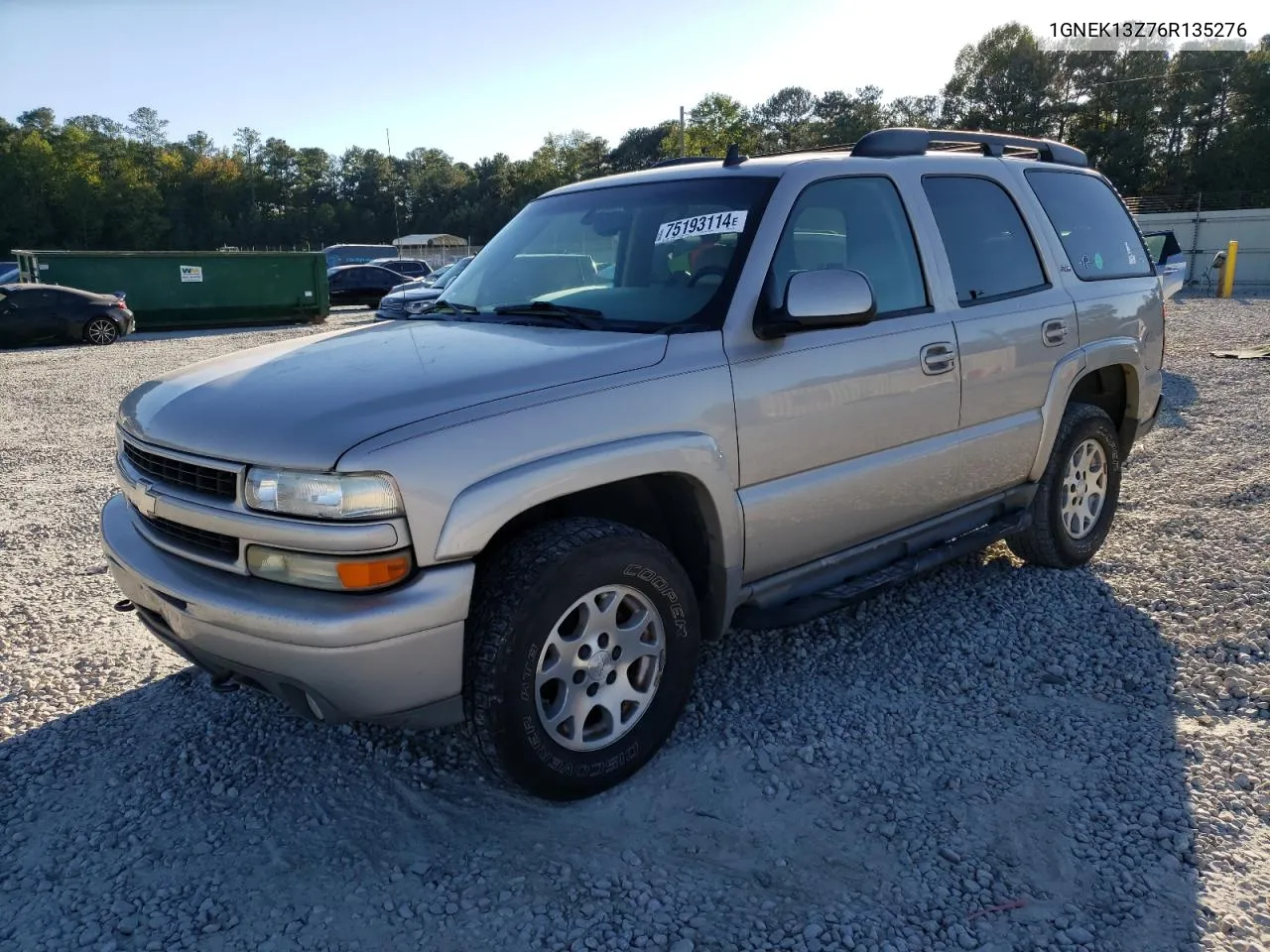 2006 Chevrolet Tahoe K1500 VIN: 1GNEK13Z76R135276 Lot: 75193114