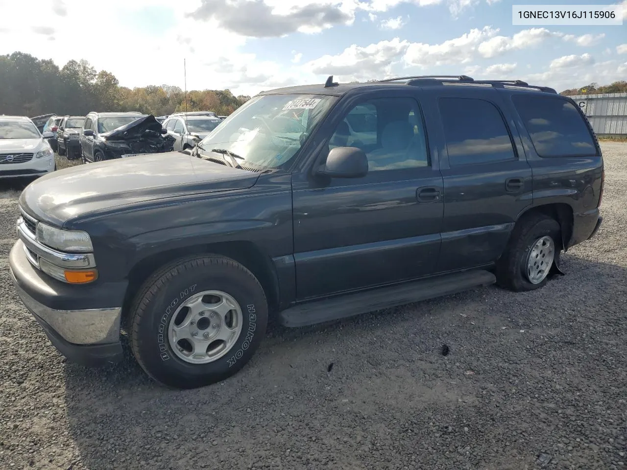 2006 Chevrolet Tahoe C1500 VIN: 1GNEC13V16J115906 Lot: 78427544