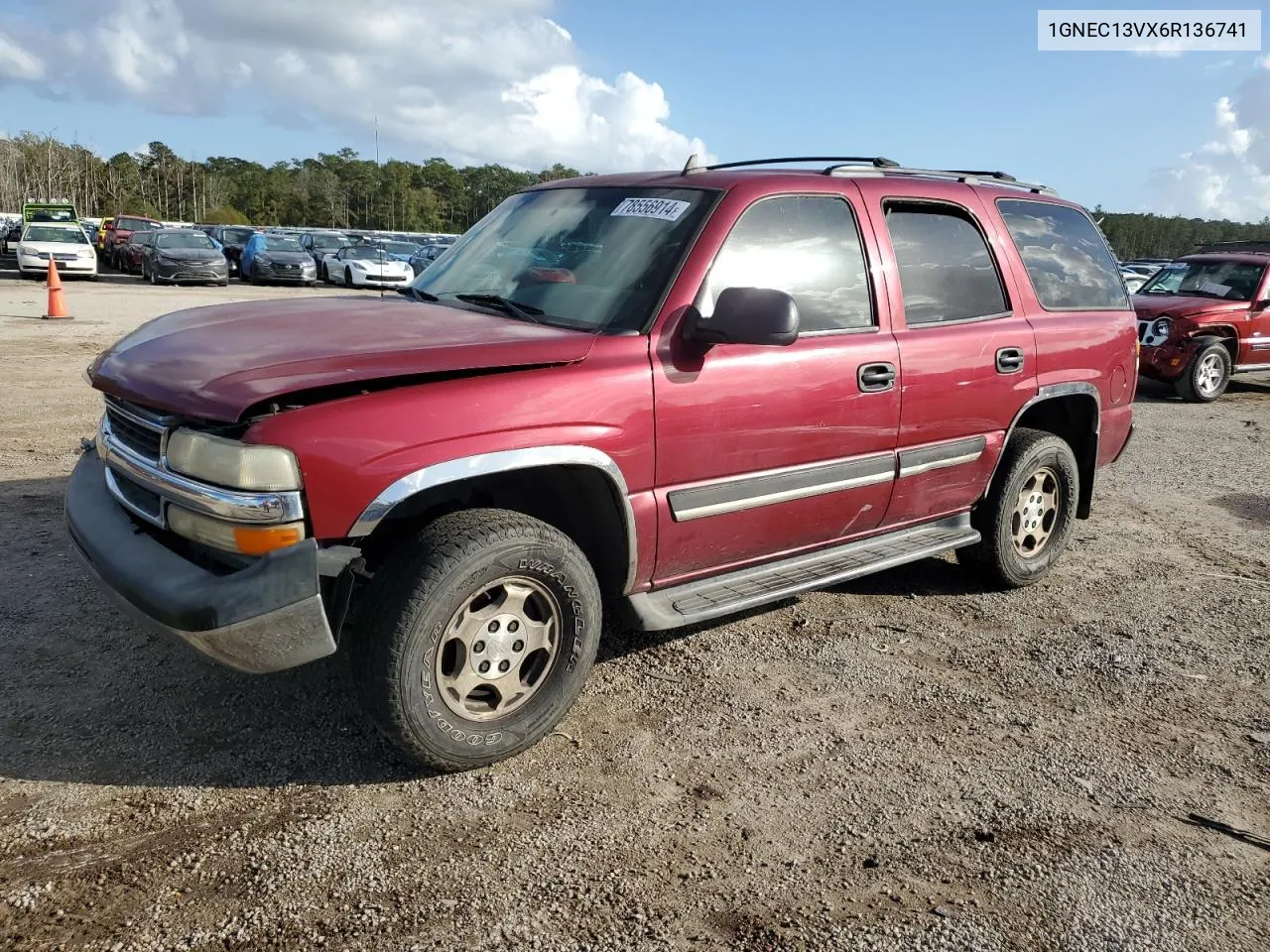 2006 Chevrolet Tahoe C1500 VIN: 1GNEC13VX6R136741 Lot: 78556914