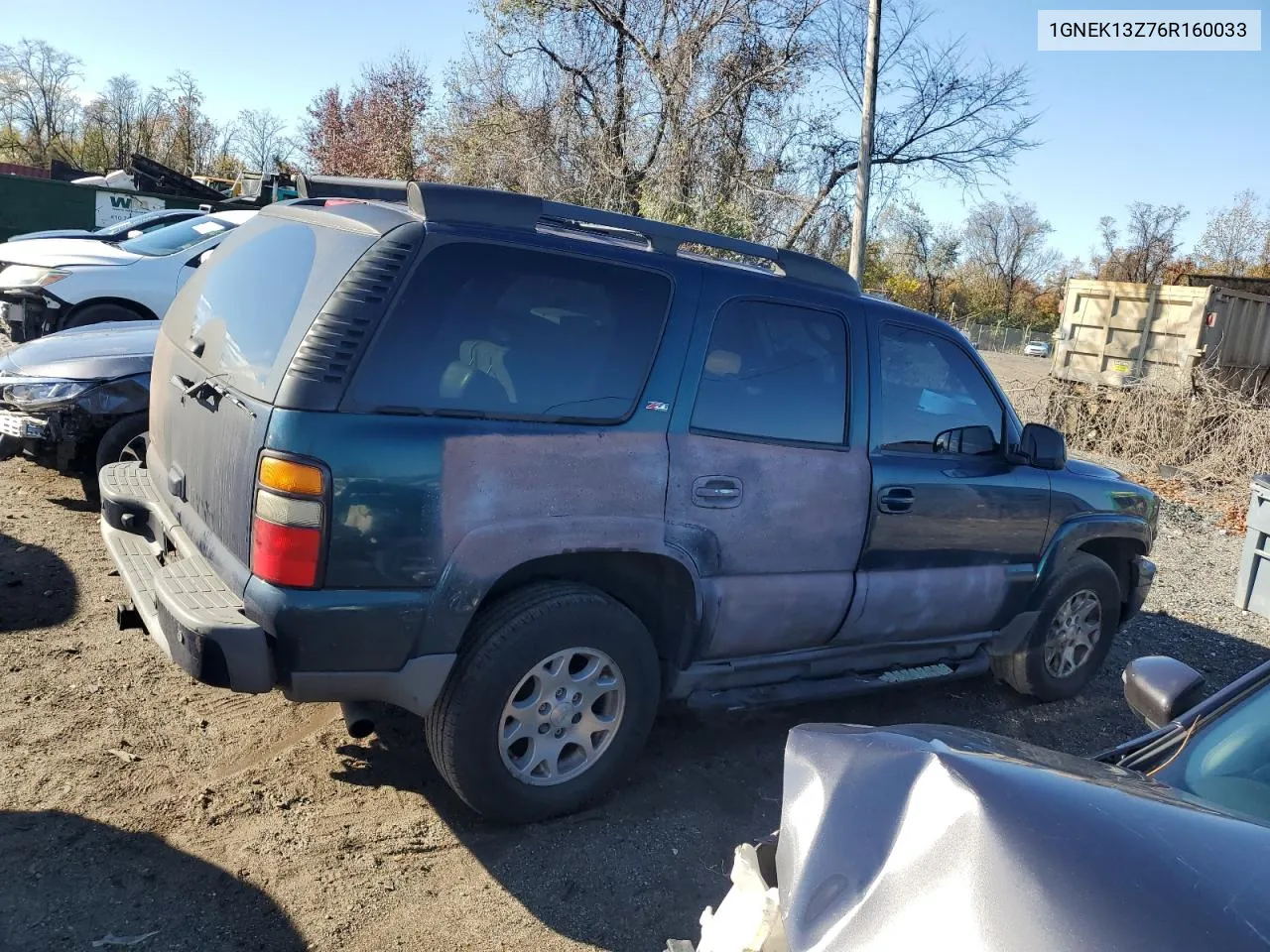 2006 Chevrolet Tahoe K1500 VIN: 1GNEK13Z76R160033 Lot: 80087744