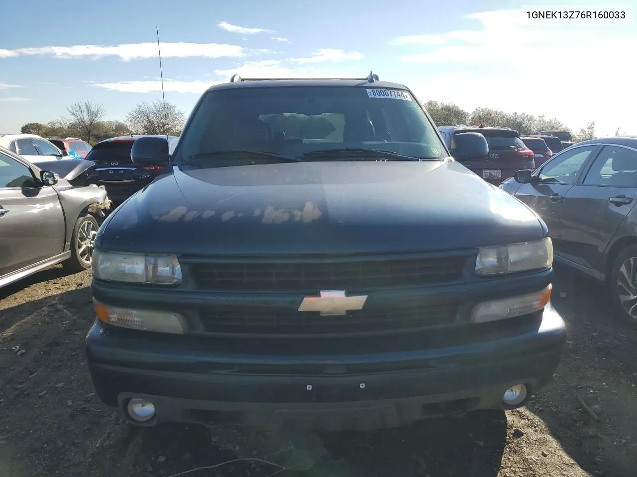 2006 Chevrolet Tahoe K1500 VIN: 1GNEK13Z76R160033 Lot: 80087744