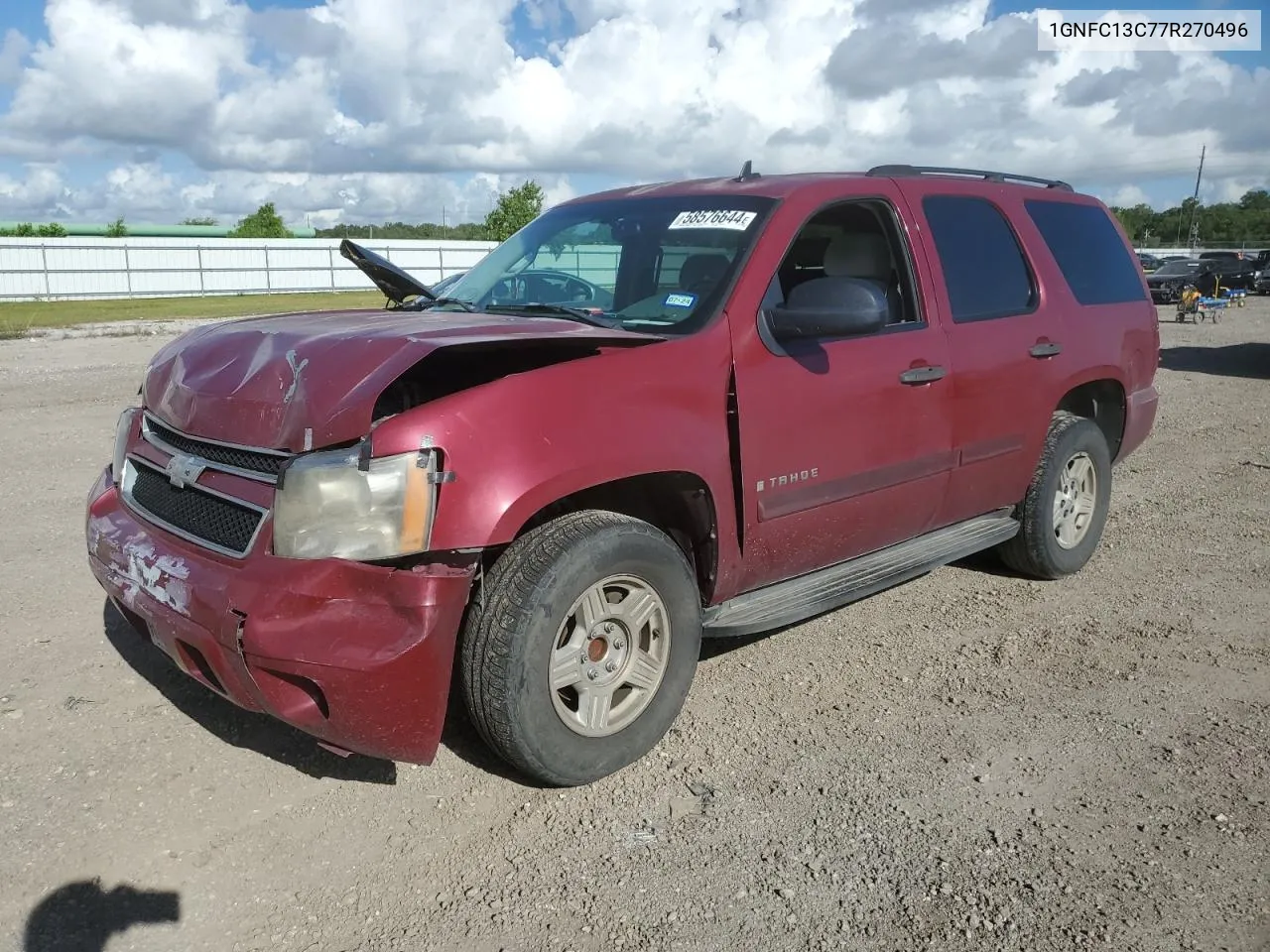 2007 Chevrolet Tahoe C1500 VIN: 1GNFC13C77R270496 Lot: 58576644