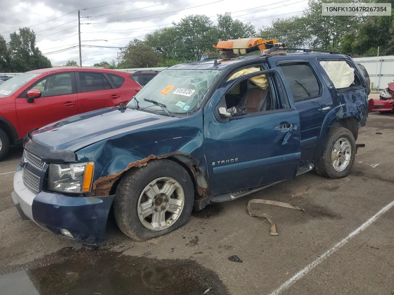 2007 Chevrolet Tahoe K1500 VIN: 1GNFK13047R267354 Lot: 61570724