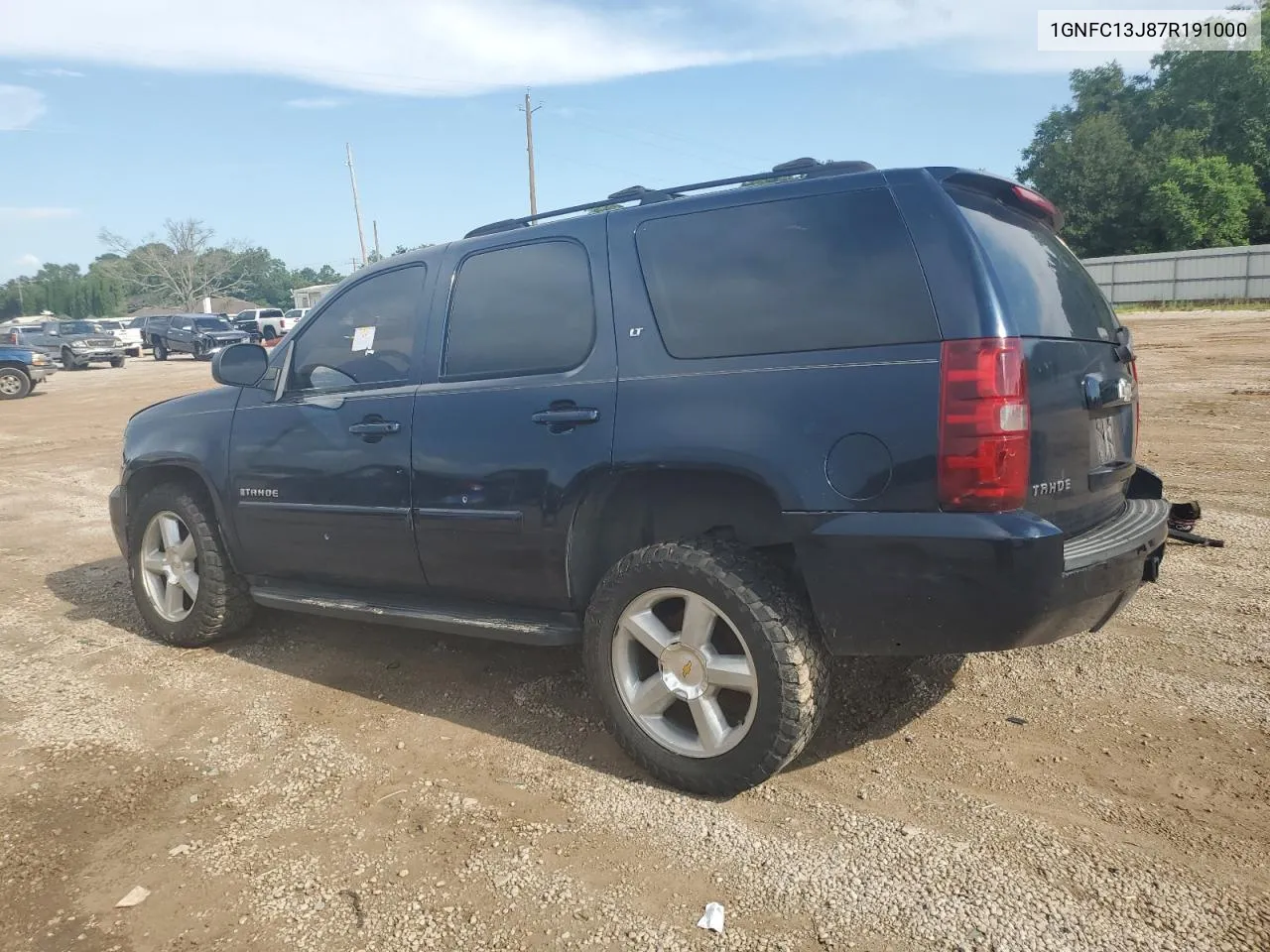 2007 Chevrolet Tahoe C1500 VIN: 1GNFC13J87R191000 Lot: 61757584