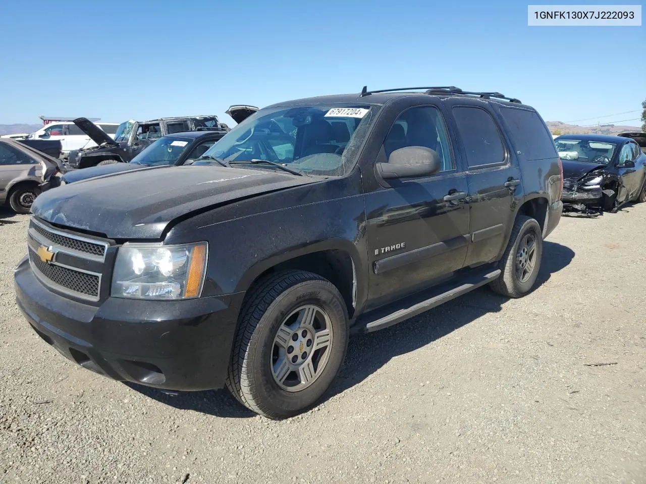 2007 Chevrolet Tahoe K1500 VIN: 1GNFK130X7J222093 Lot: 67917204