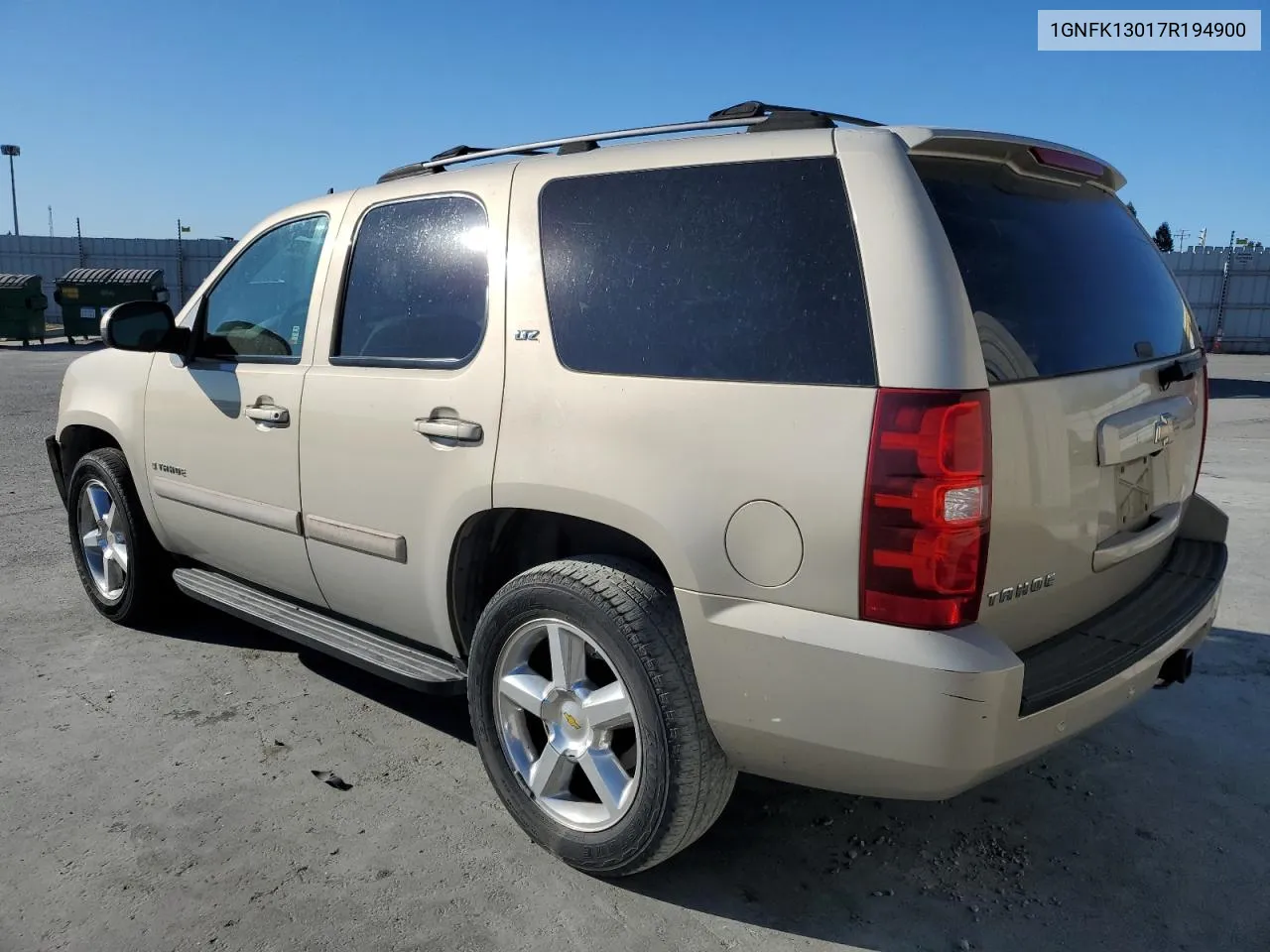 2007 Chevrolet Tahoe K1500 VIN: 1GNFK13017R194900 Lot: 68271484