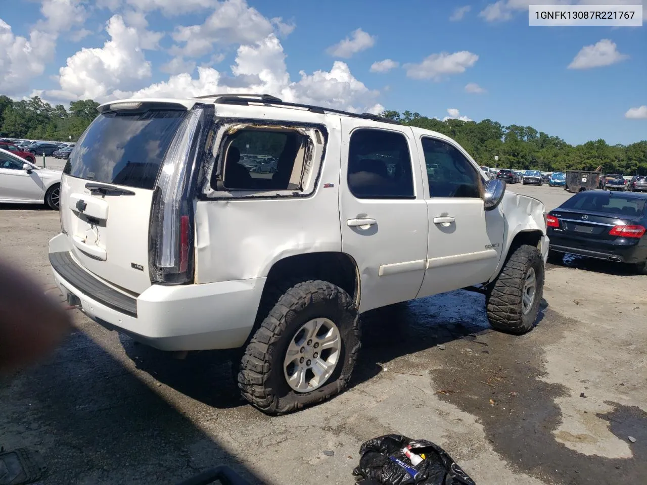 2007 Chevrolet Tahoe K1500 VIN: 1GNFK13087R221767 Lot: 69271084