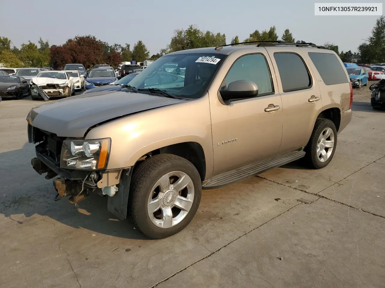 2007 Chevrolet Tahoe K1500 VIN: 1GNFK13057R239921 Lot: 70214794