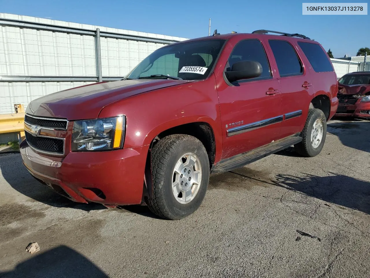 2007 Chevrolet Tahoe K1500 VIN: 1GNFK13037J113278 Lot: 73355574