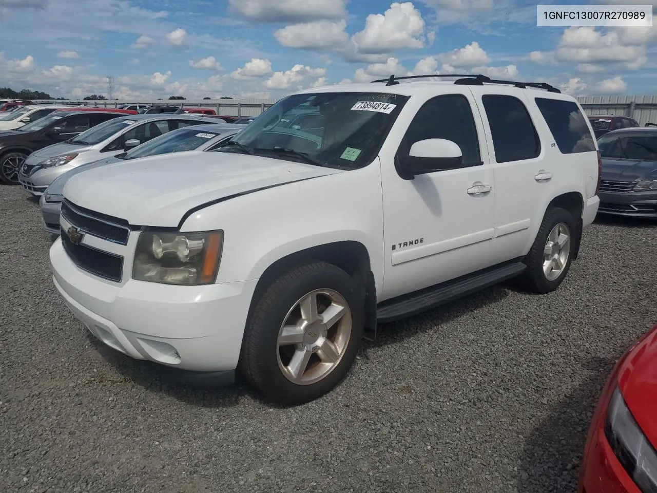 2007 Chevrolet Tahoe C1500 VIN: 1GNFC13007R270989 Lot: 73894814