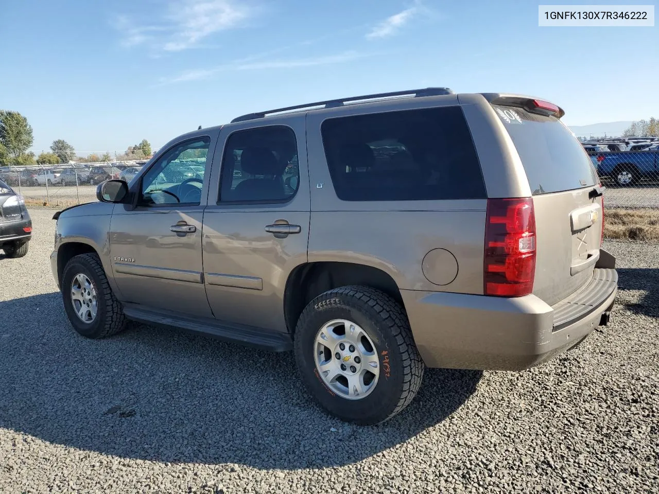 2007 Chevrolet Tahoe K1500 VIN: 1GNFK130X7R346222 Lot: 75297674