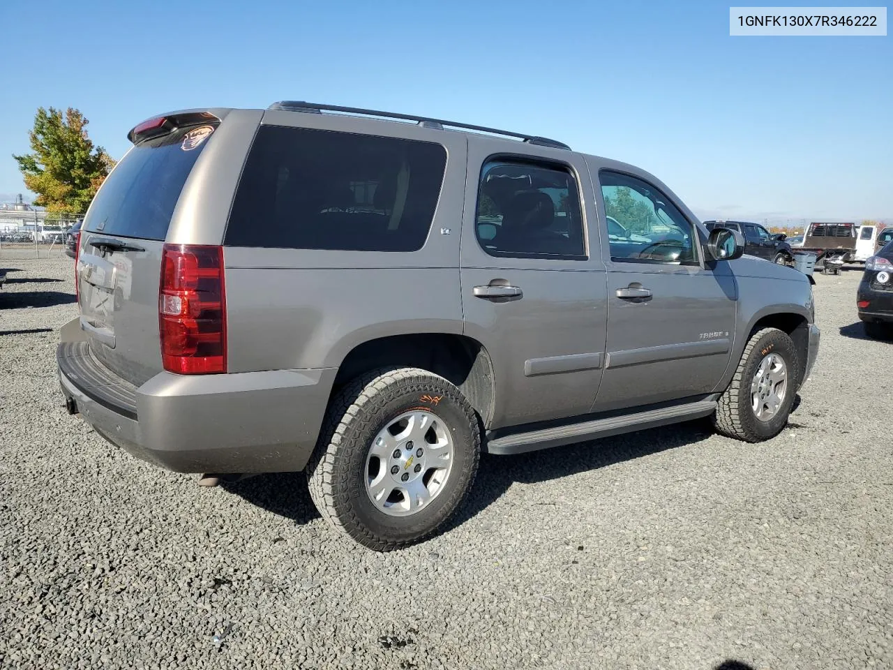 2007 Chevrolet Tahoe K1500 VIN: 1GNFK130X7R346222 Lot: 75297674