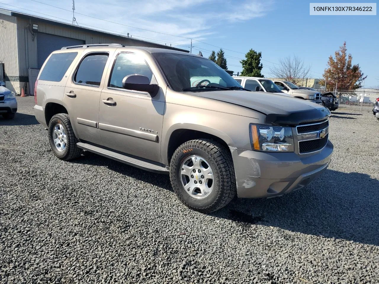 2007 Chevrolet Tahoe K1500 VIN: 1GNFK130X7R346222 Lot: 75297674