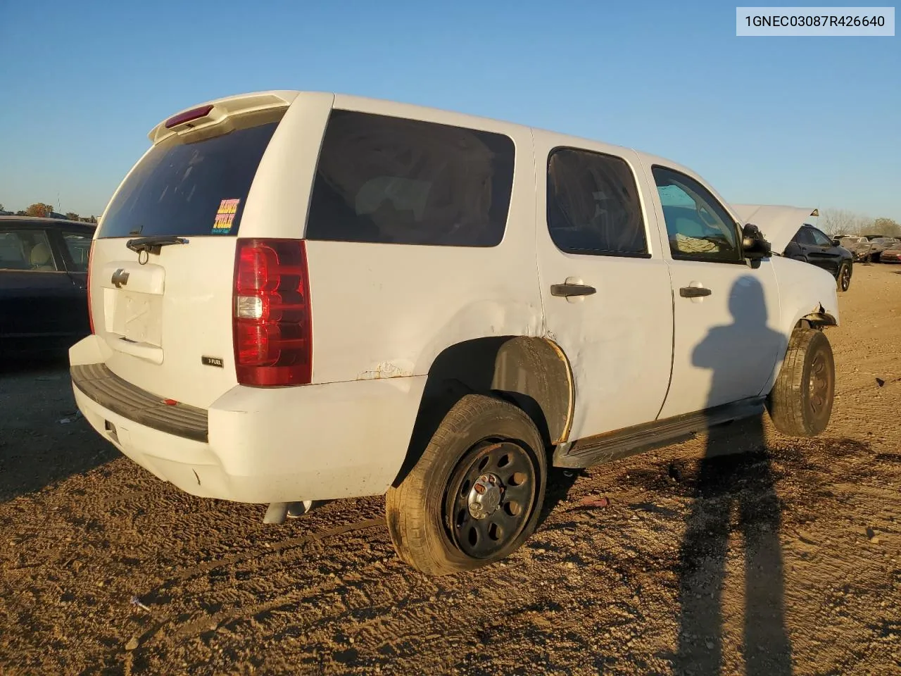 2007 Chevrolet Tahoe C1500 VIN: 1GNEC03087R426640 Lot: 76158604