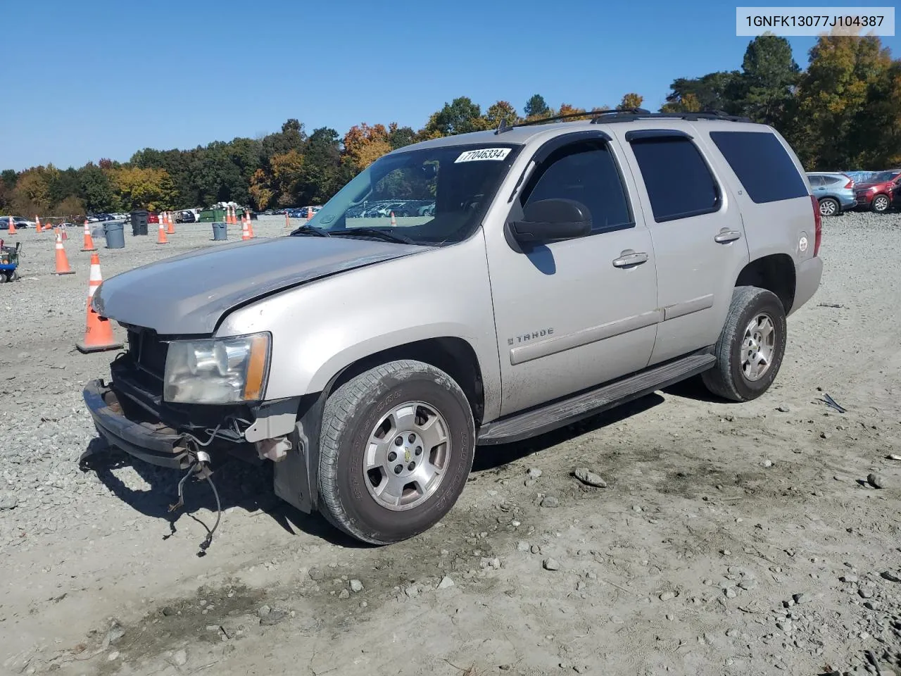 2007 Chevrolet Tahoe K1500 VIN: 1GNFK13077J104387 Lot: 77046334