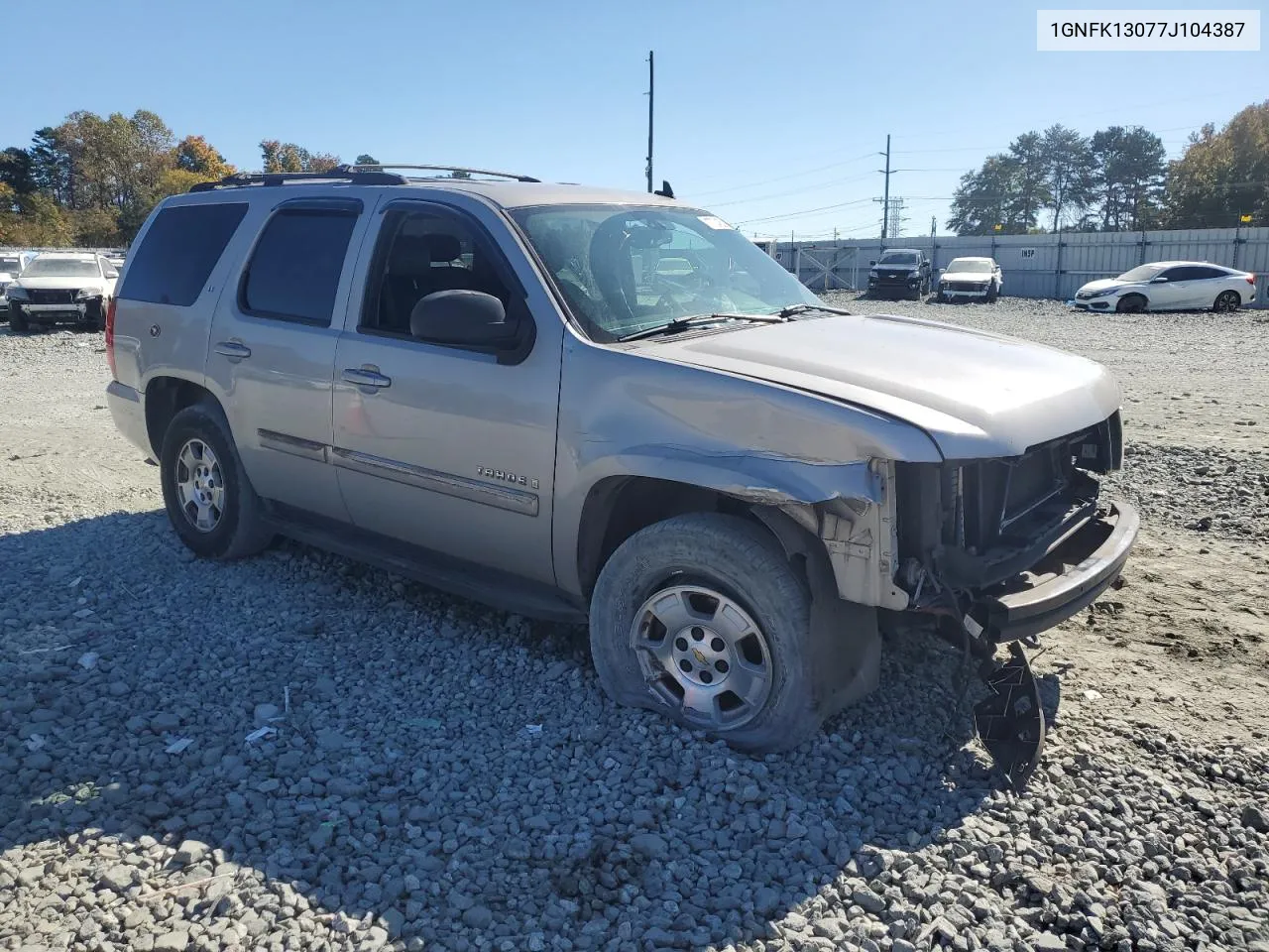 2007 Chevrolet Tahoe K1500 VIN: 1GNFK13077J104387 Lot: 77046334